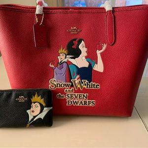 NWT Disney X Coach City Tote & Wristlet Snow White and Evil Queen Wristlet